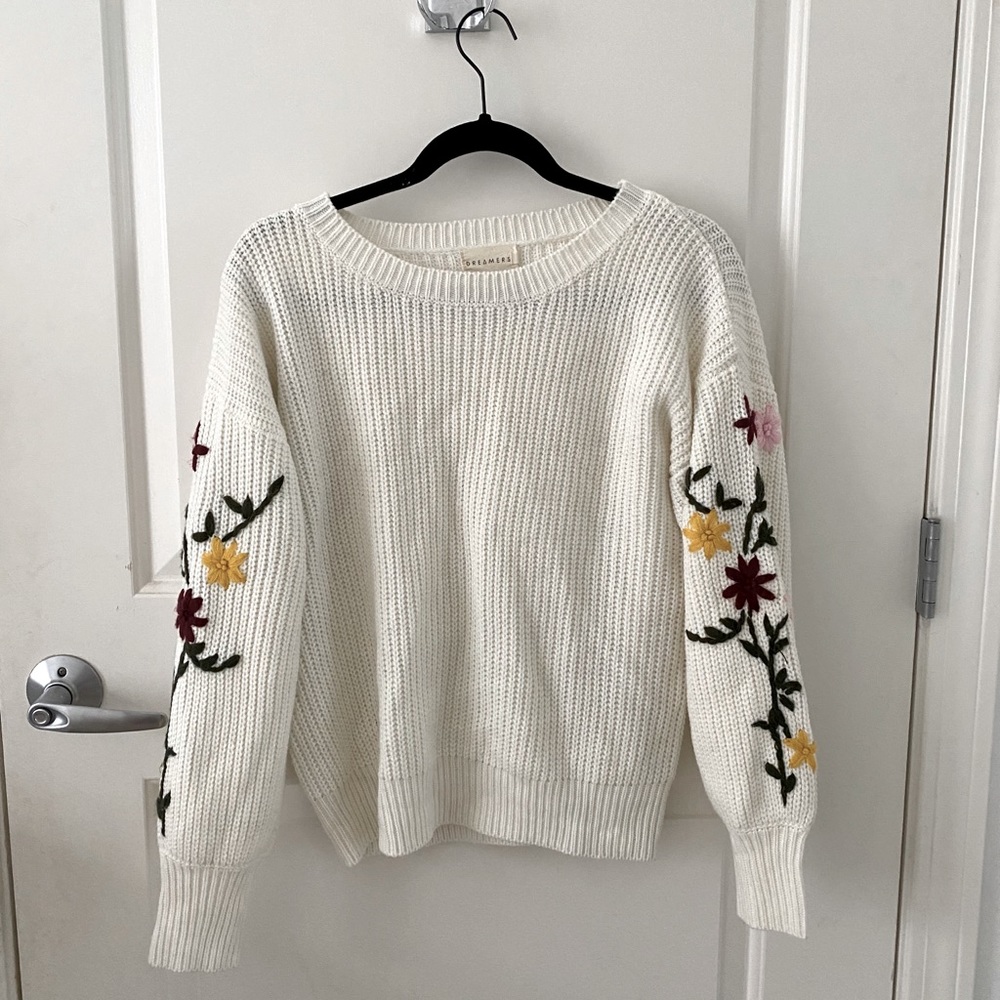 White Mock Neck Sweater
